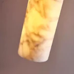 Travertine Ring Chandelier - Modern Rustic Natural Yellow Cave Stone Multi-Ring Pendant Light for Dining Room, Kitchen Island Ceiling Lighting