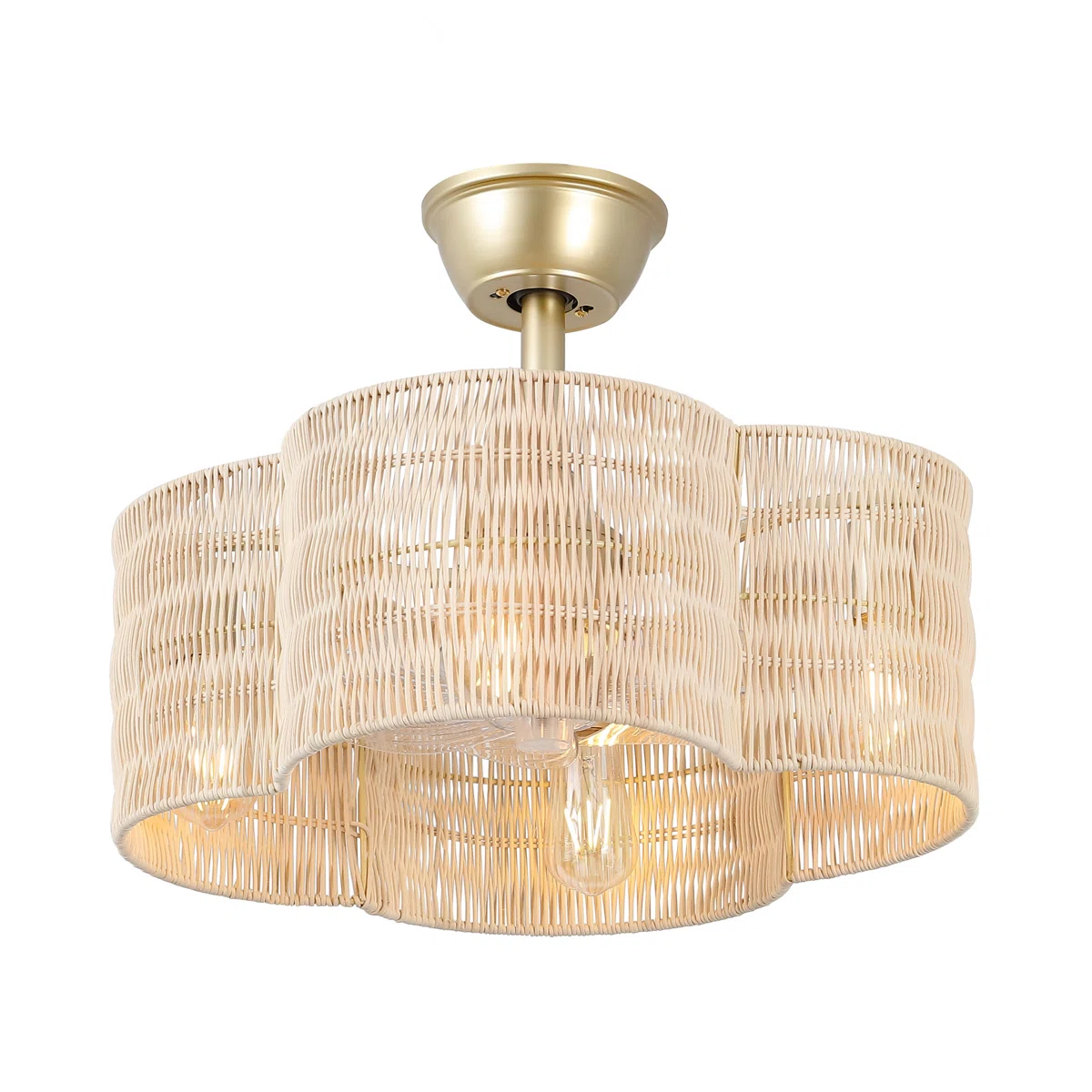 Brass & Fabric Shade Wall Sconce - Modern Classic Wall Light for Bedroom and Living Room Decor