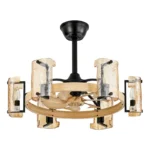 Multi-light modern luxury chandelier – brass iron frame with frosted milk glass shades