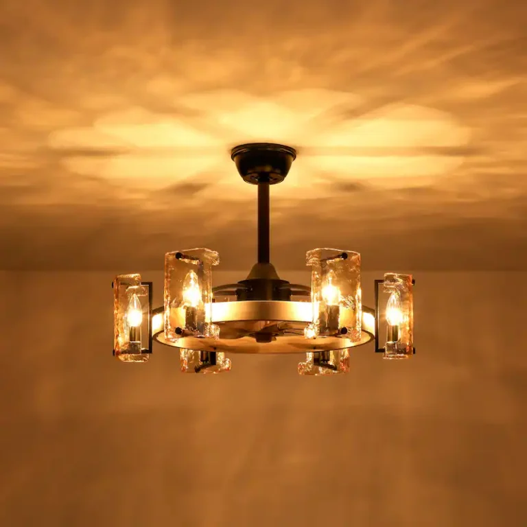 Mid-Century Wood Veneer Pendant Light - Metal Accent Retro Chandelier Main Image