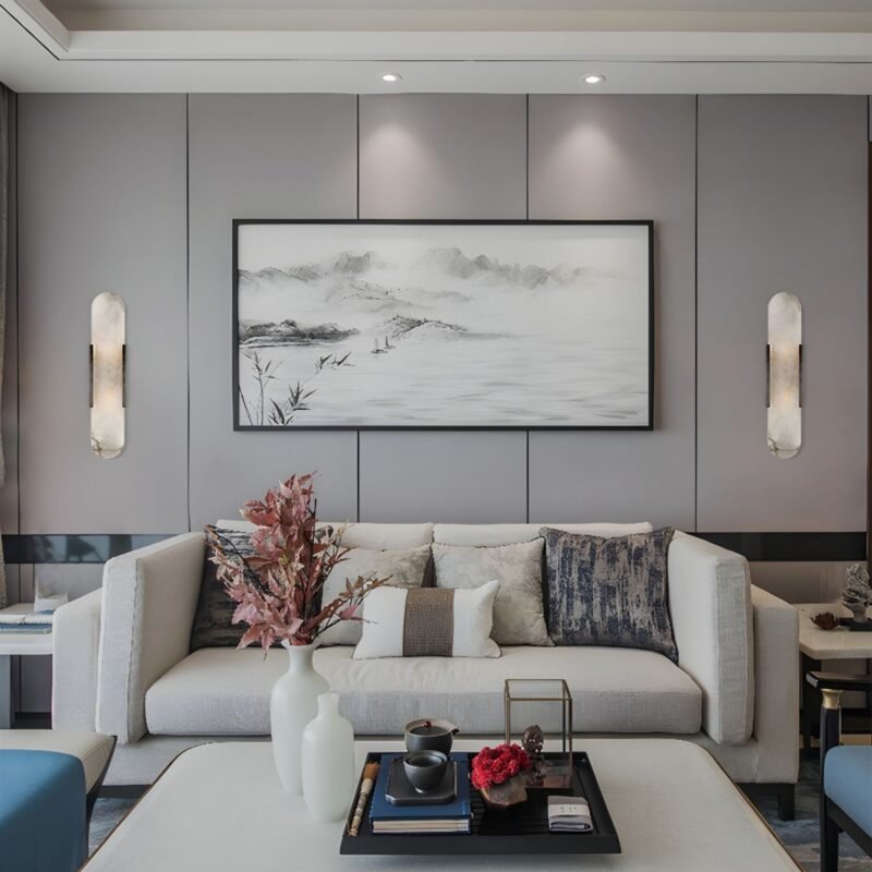 Contemporary Minimalism Marble Wall Mounted Lighting for Hallway Bedroom Living Room - Image 7