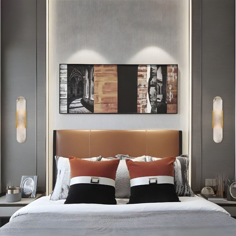 Contemporary Minimalism Marble Wall Mounted Lighting for Hallway Bedroom Living Room - Image 5