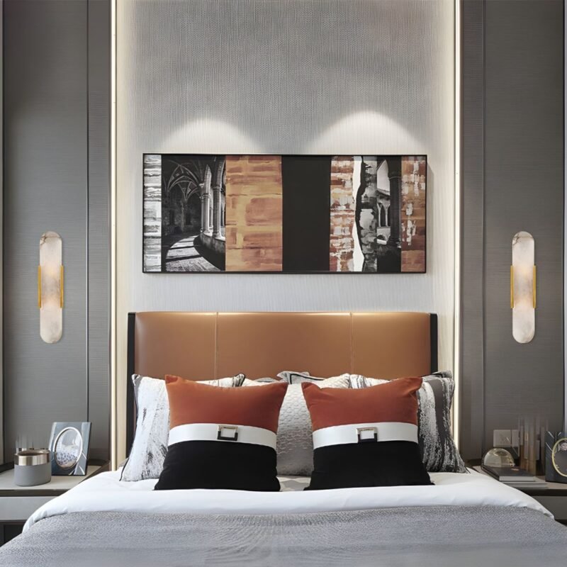 Contemporary Minimalism Marble Wall Mounted Lighting for Hallway Bedroom Living Room - Image 5