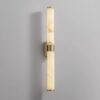 Brass Alabaster Wall Sconce - Modern Luxury Double-Light Design for Living Room Bedroom