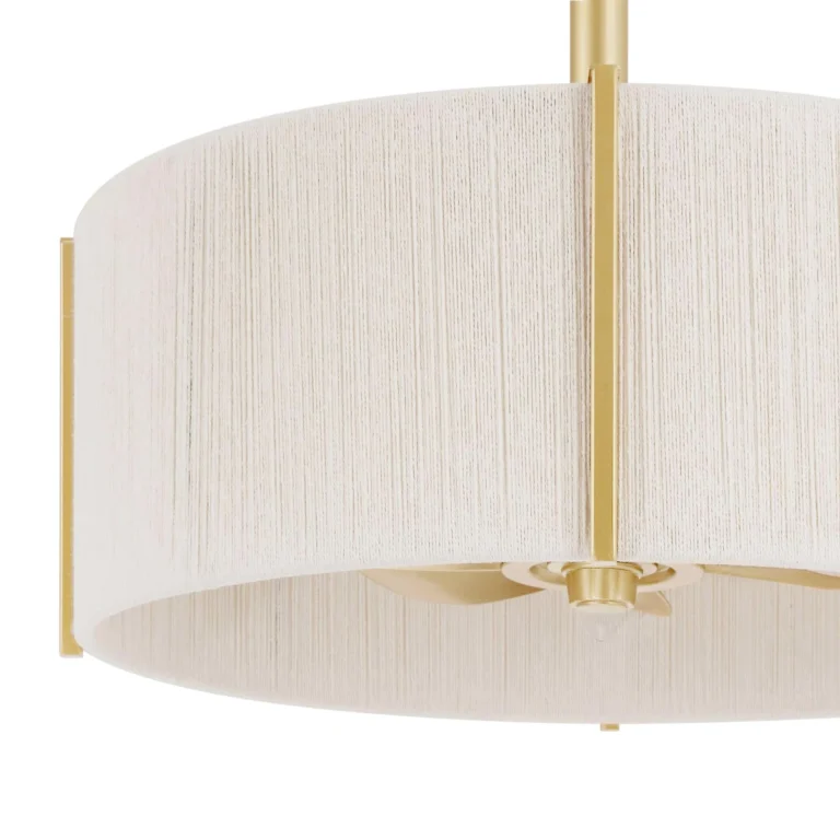 Multi-light modern luxury chandelier – brass iron frame with frosted milk glass shades
