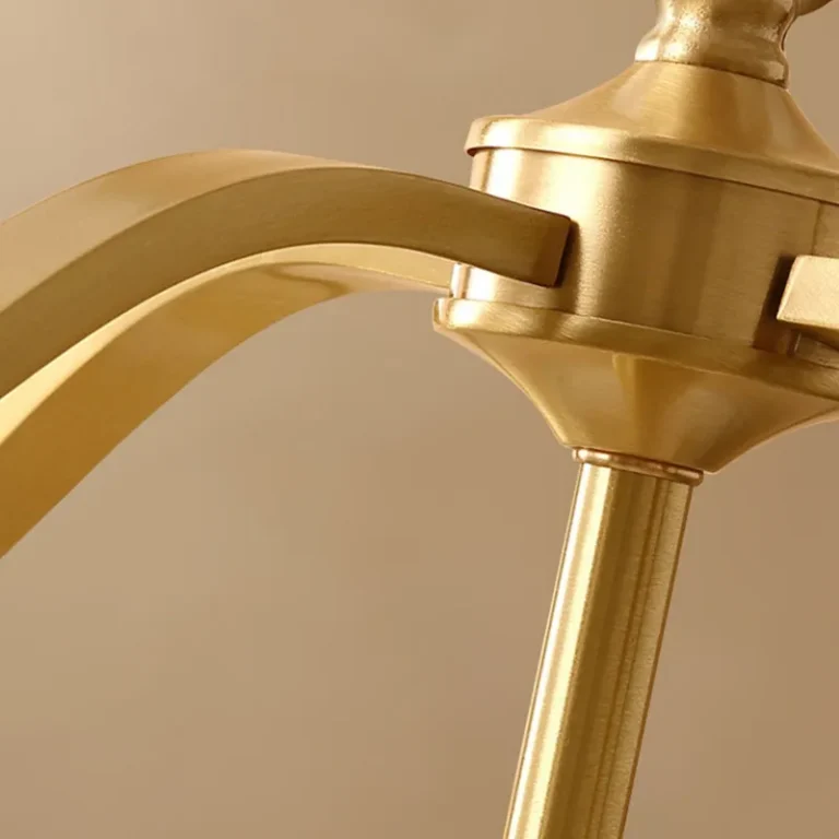 Brass Finish Glass Drum Pendant Light – Premium Lighting Fixture