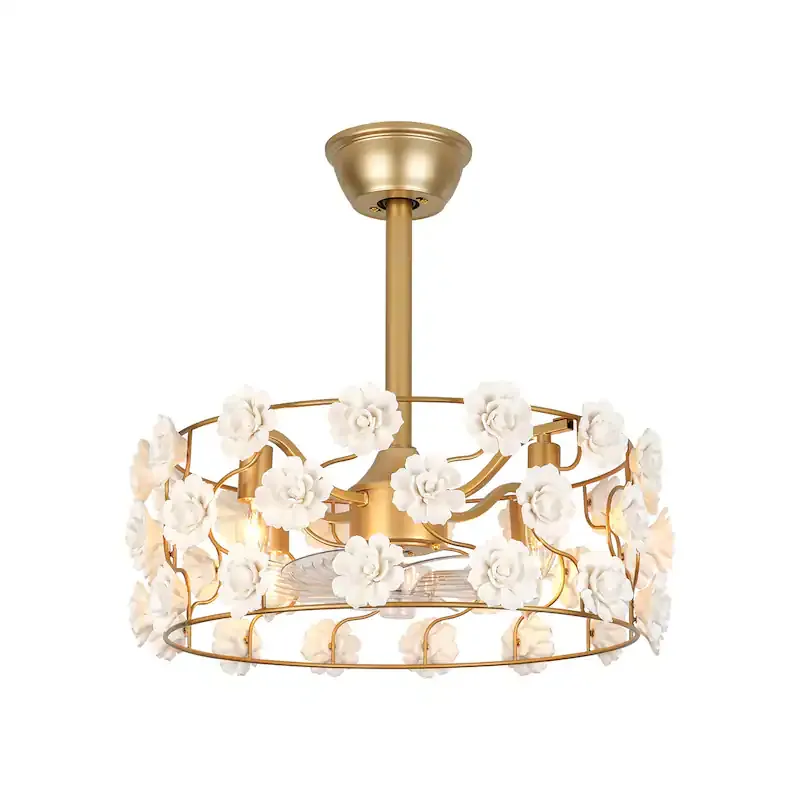 floral ceiling fan with light